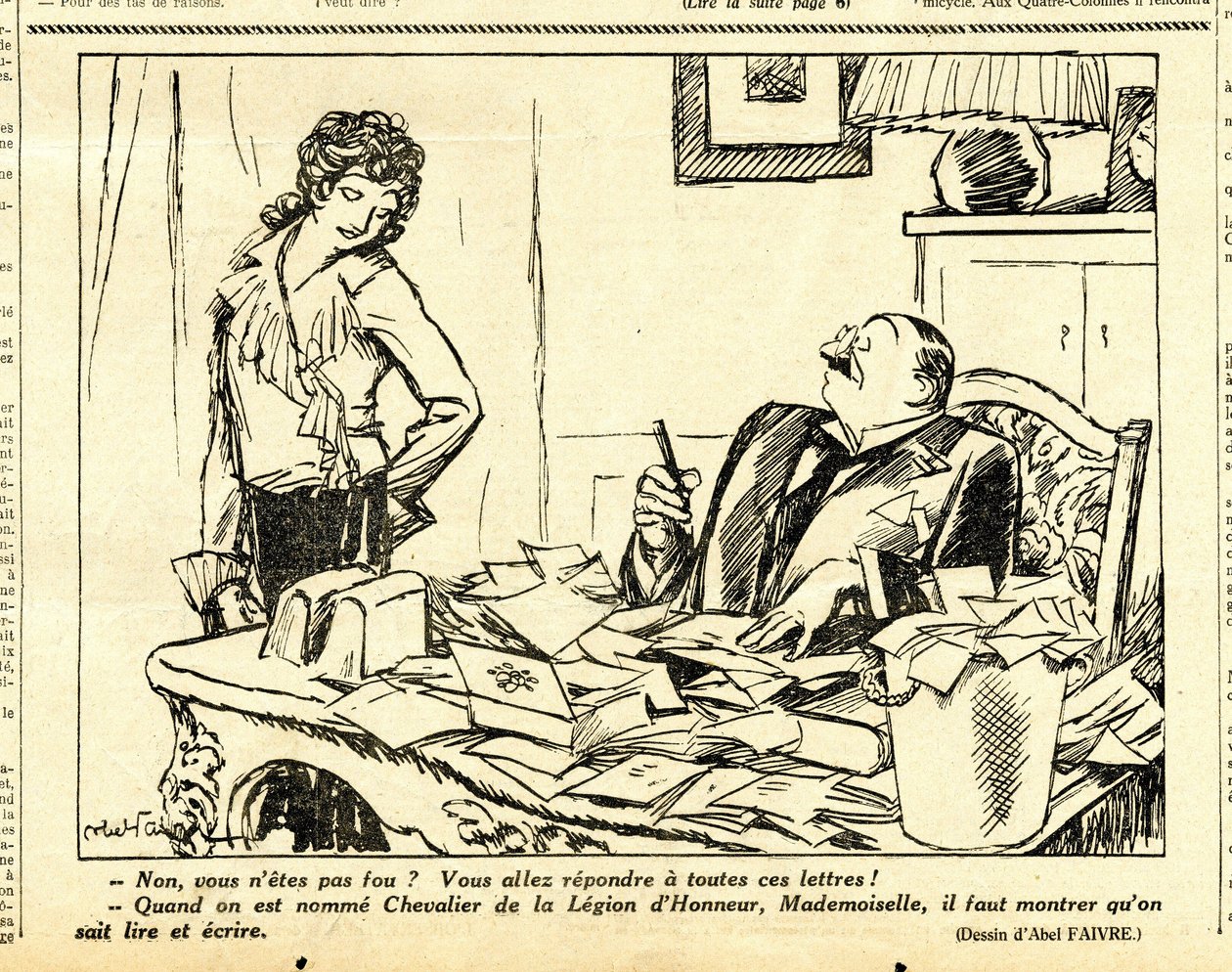 Candide, Satirical in B & W by Jules Abel Faivre