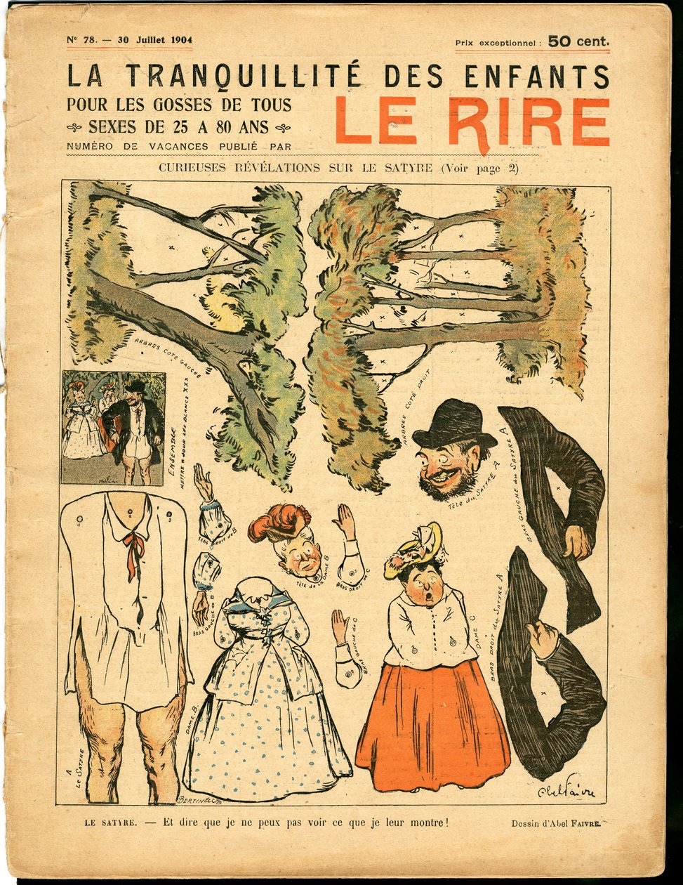 Cover of The Laughter, number 78, Satirical in Colors by Jules Abel Faivre
