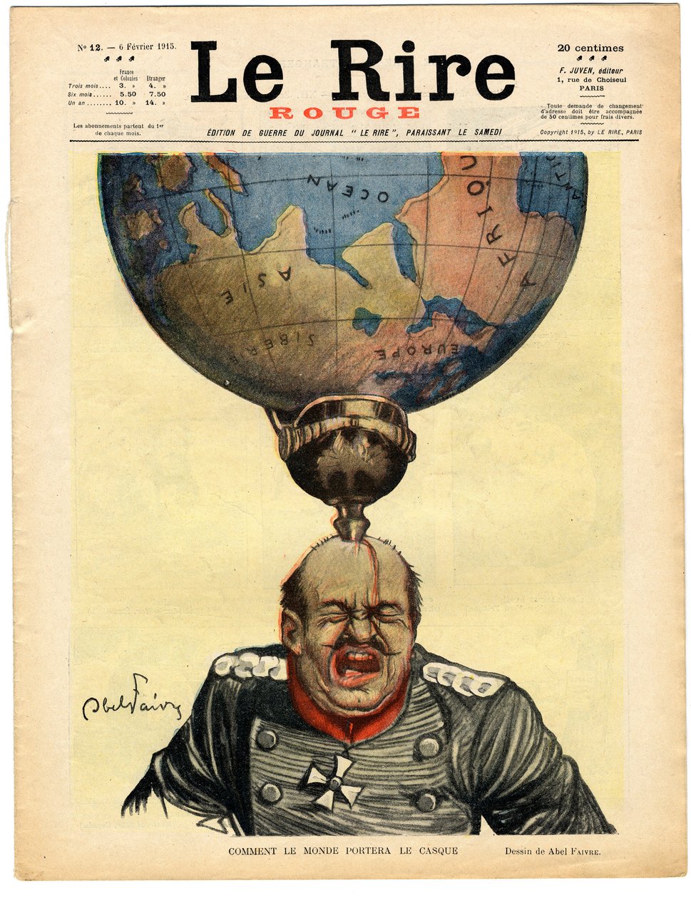 Cover of The Red Laughter, Satirical in Colors by Jules Abel Faivre