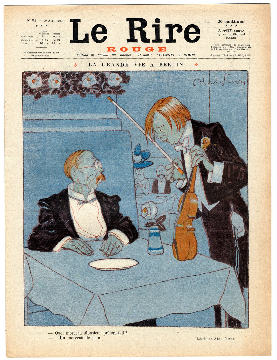 Cover of The Red Laughter, Satirical in Colors by Jules Abel Faivre