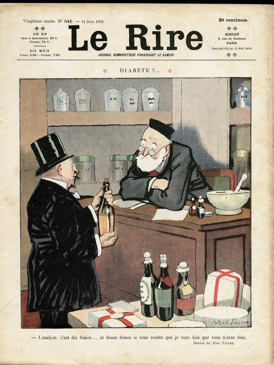 Illustration of Abel Faivre (1867-1945) for the Cover of Le Rire by Jules Abel Faivre
