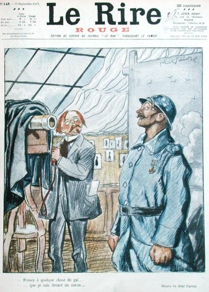 The French soldier with the Photographer, caricature from the front cover of 