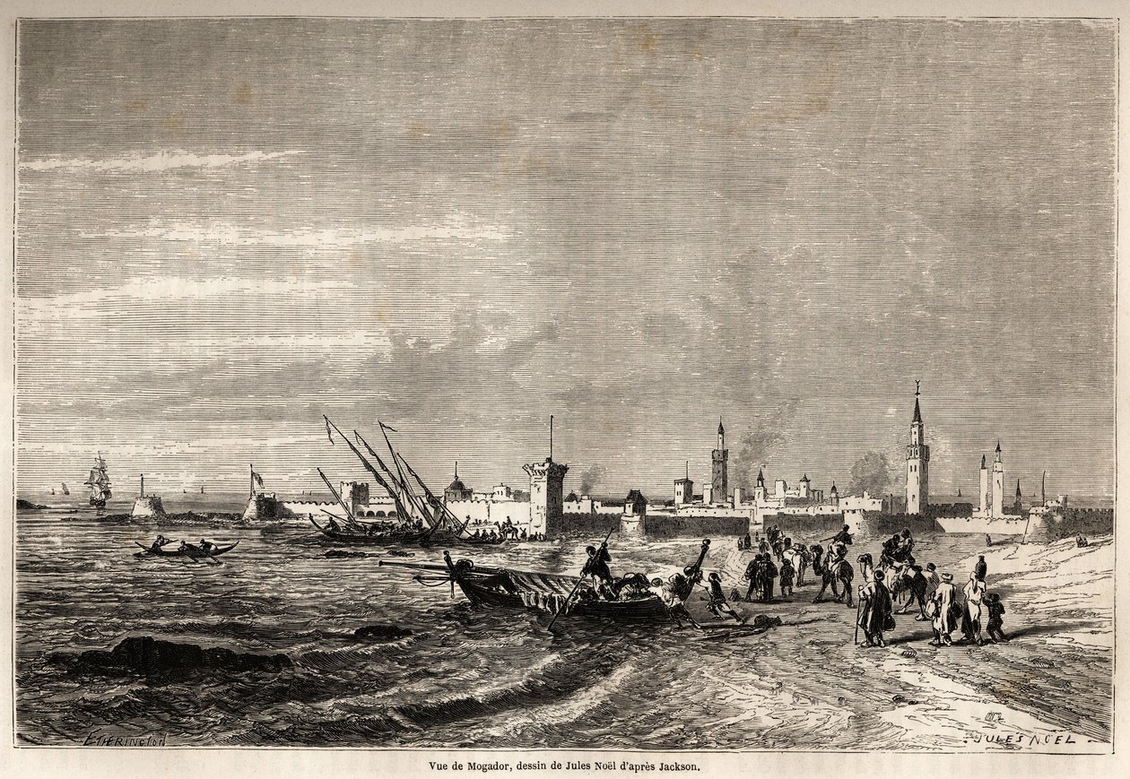 View of Essaouira (formerly Mogador) by Jules Achille Noel