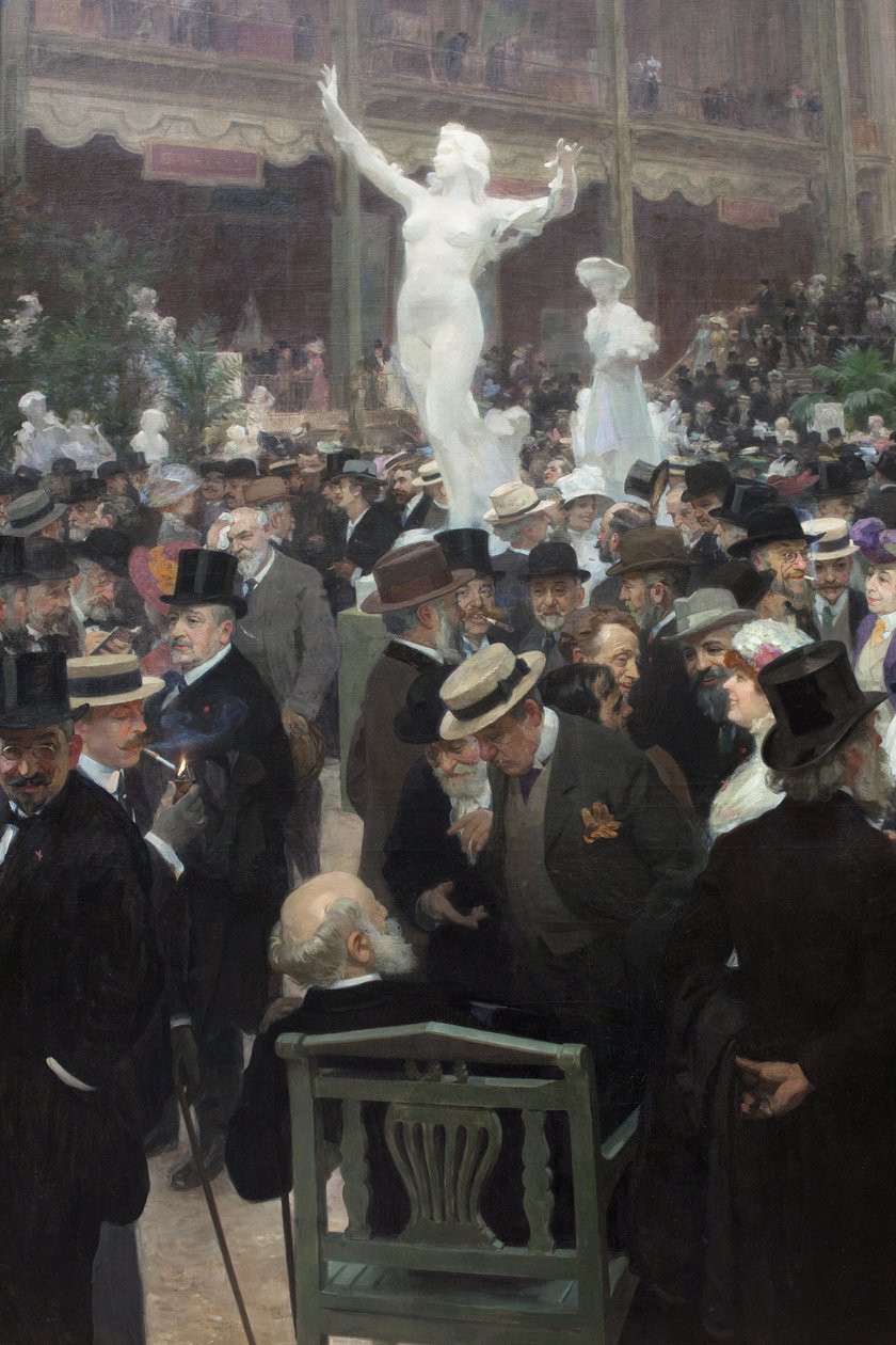A Friday at the Salon des Artistes Francais by Jules Alexandre Gruen or Grun