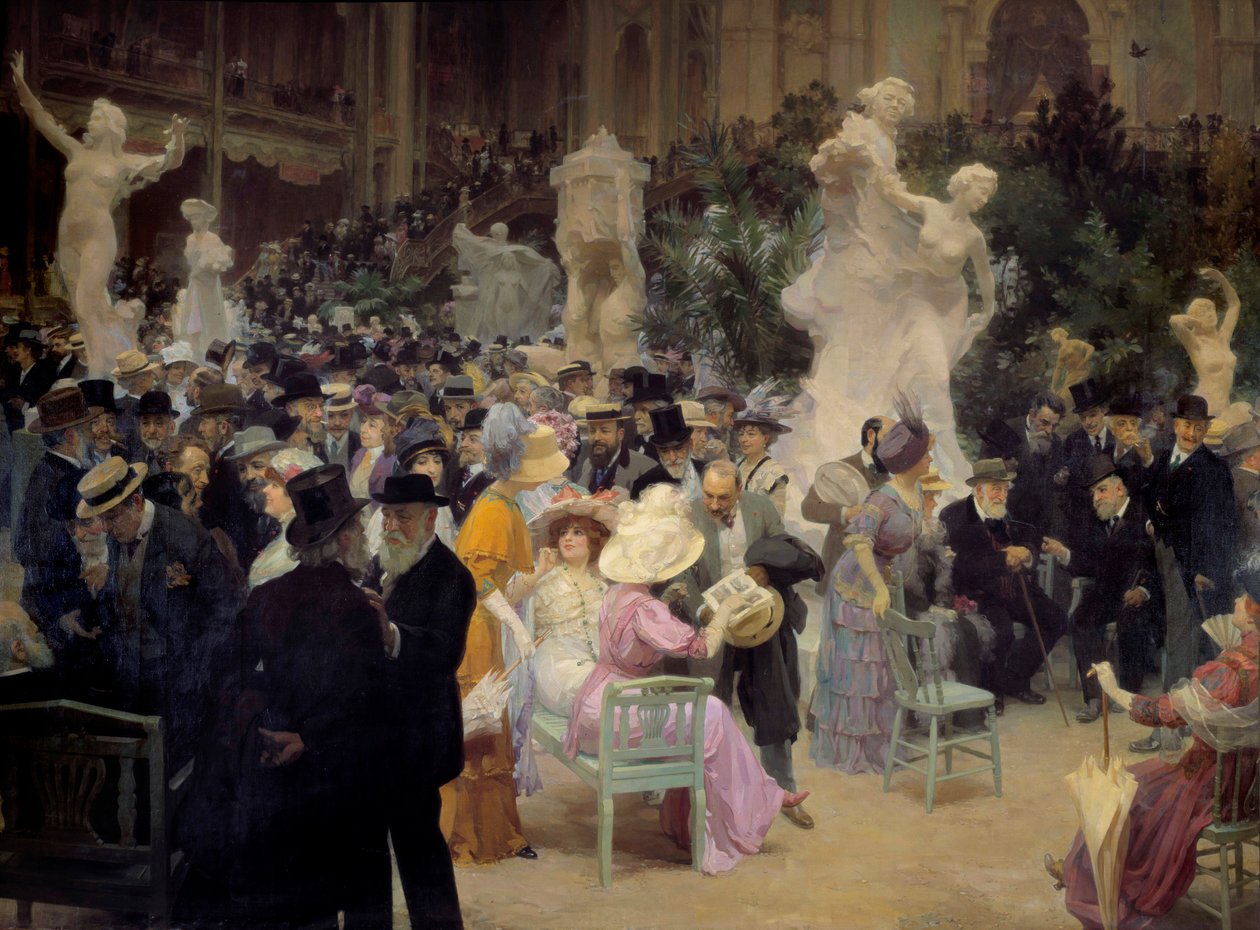 Belle Epoque: A Friday at the Salon des artistes français (Detail) by Jules Alexandre Gruen or Grun