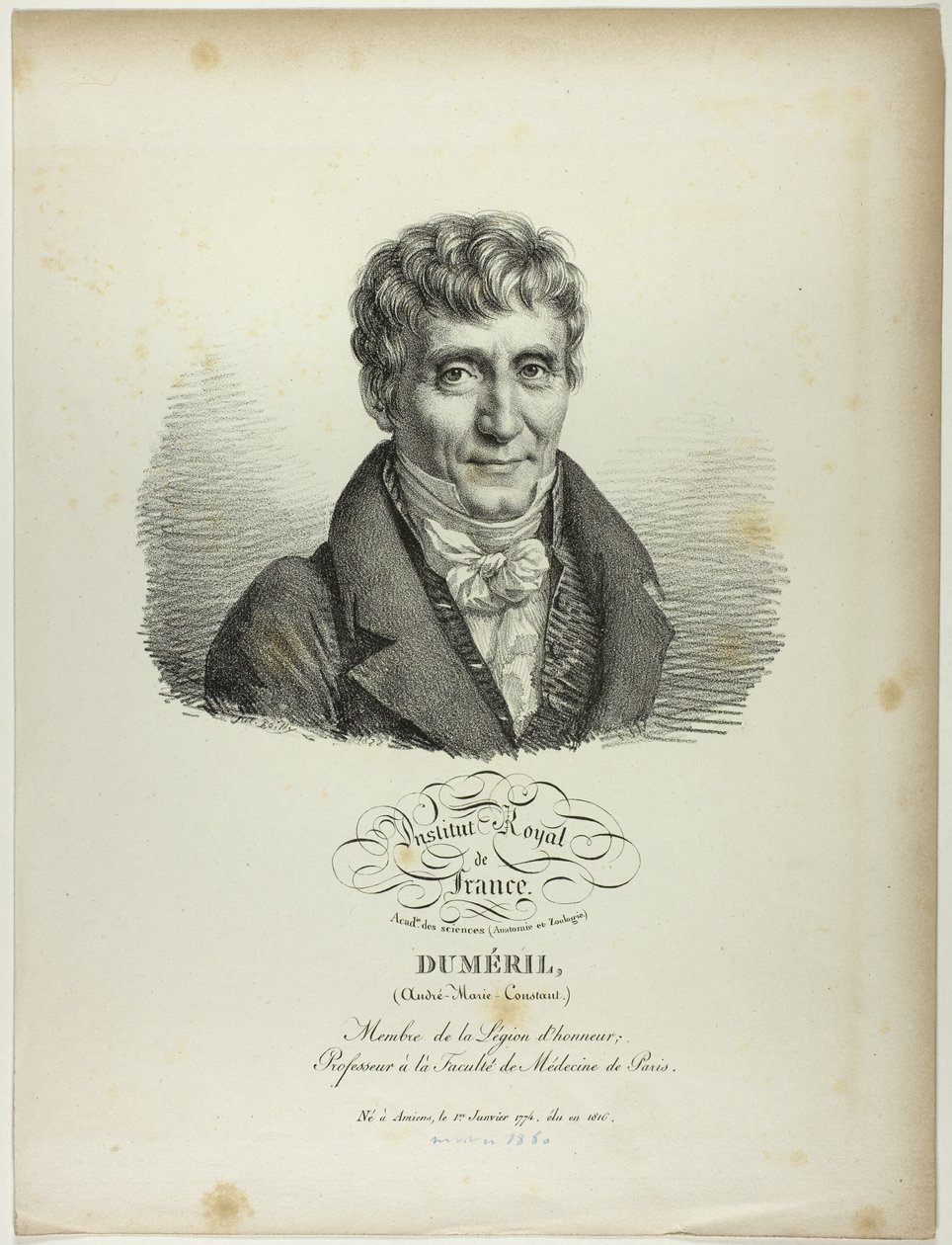 Portrait of André-Marie-Constant Duméril by Jules Boilly