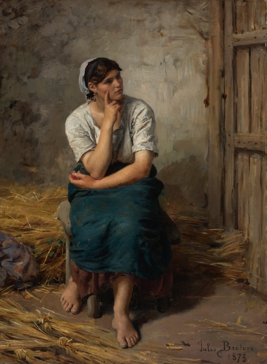 Peasant Girl Resting by Jules Breton