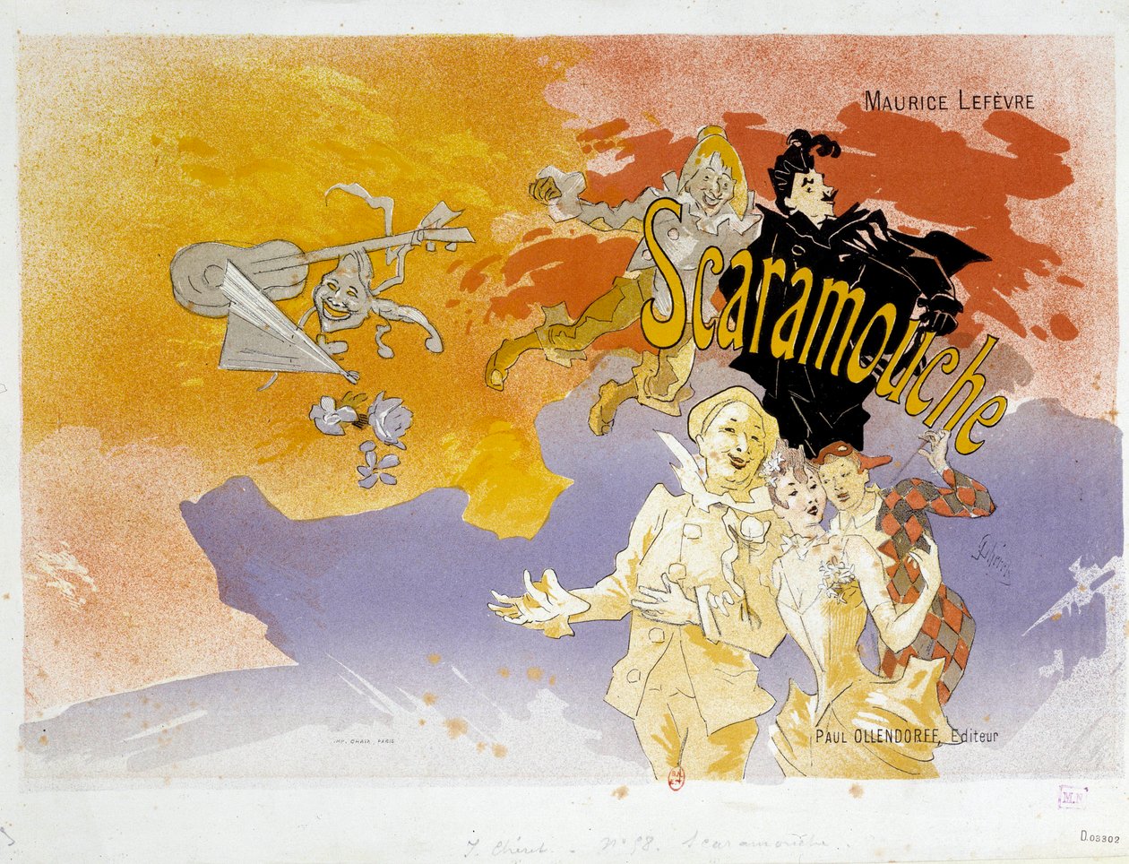 Book cover for Scaramouche by Maurice Lefevre by Jules Cheret