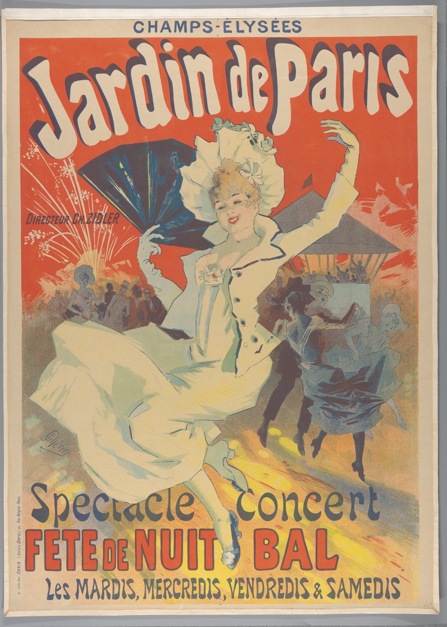 Champs-Elysées. Jardin de Paris, 1890 by Jules Cheret