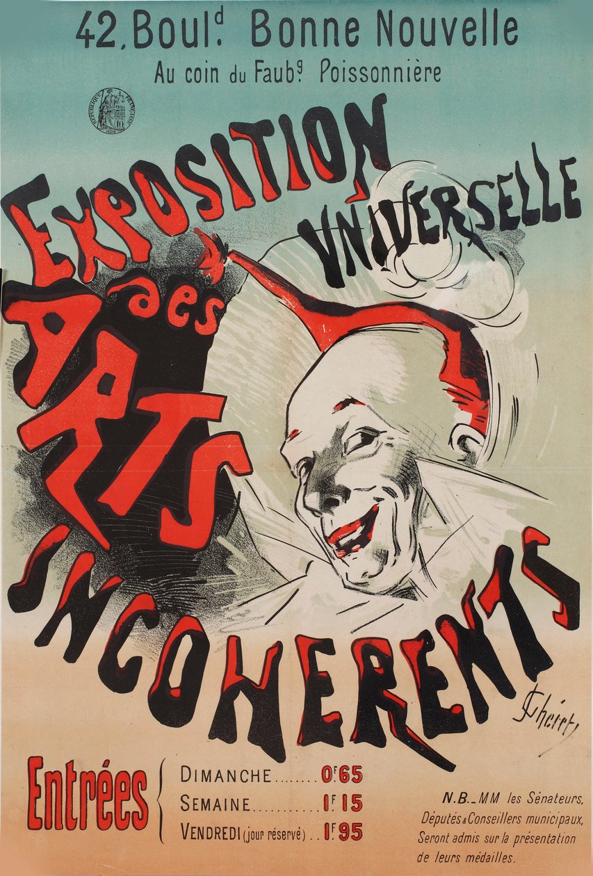 Exposition Universelle des Arts incohérents by Jules Cheret