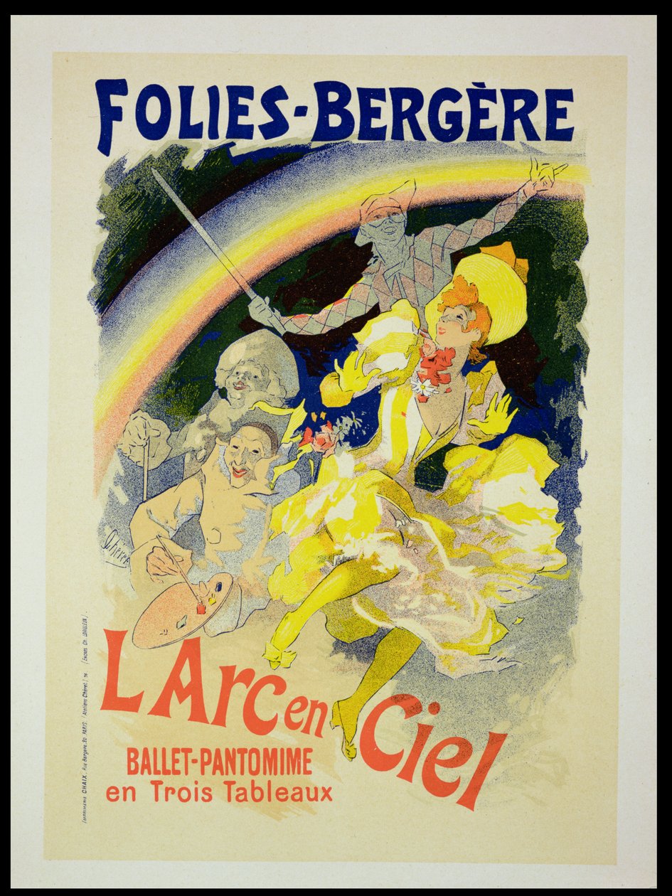 Reproduction of a poster advertising 'The Rainbow', a ballet-pantomime ...
