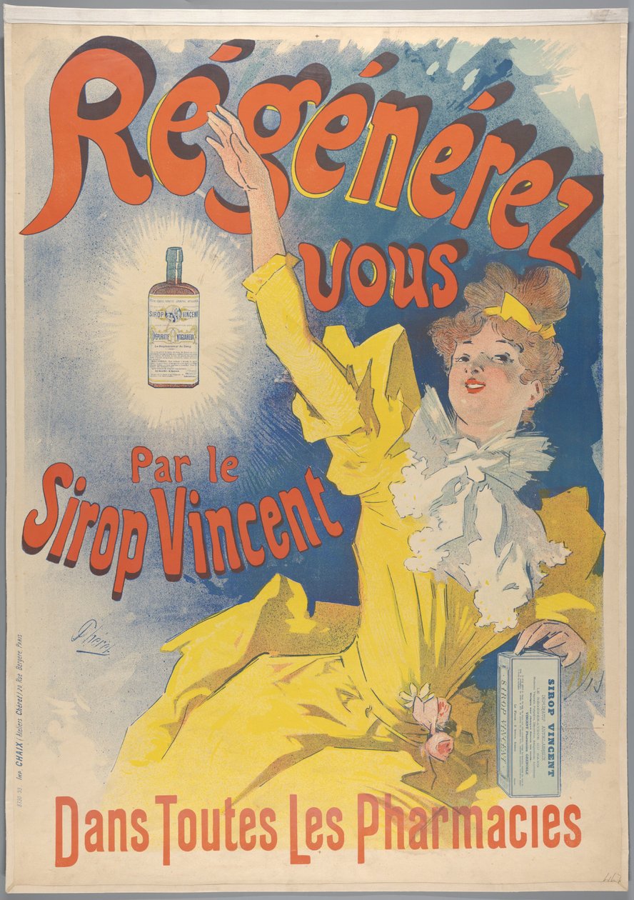 Sirop Vincent, 1893 by Jules Cheret