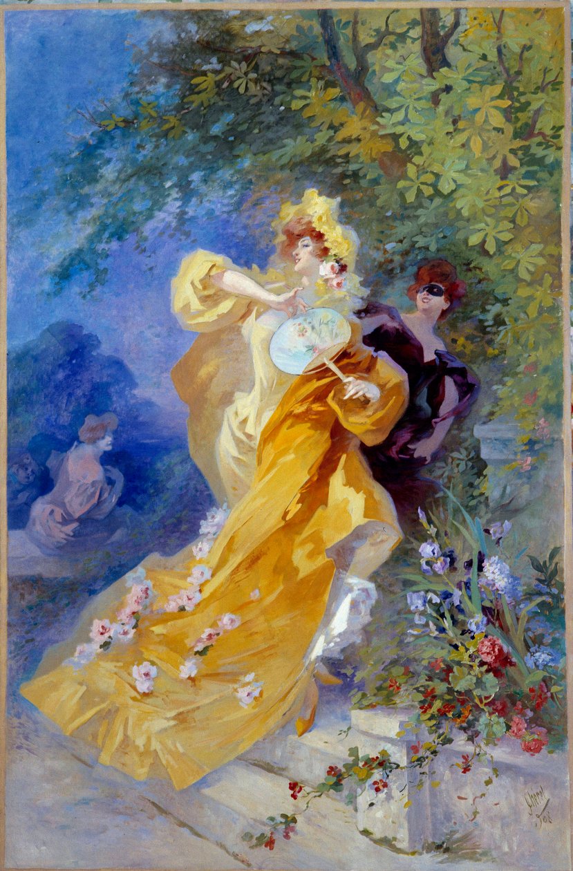 The Yellow Domino by Jules Cheret
