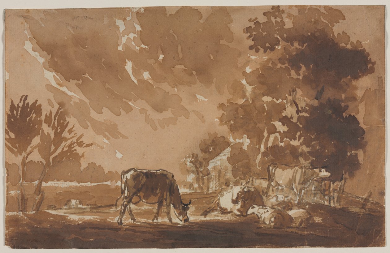 Landscape with Cattle by Jules Dupré