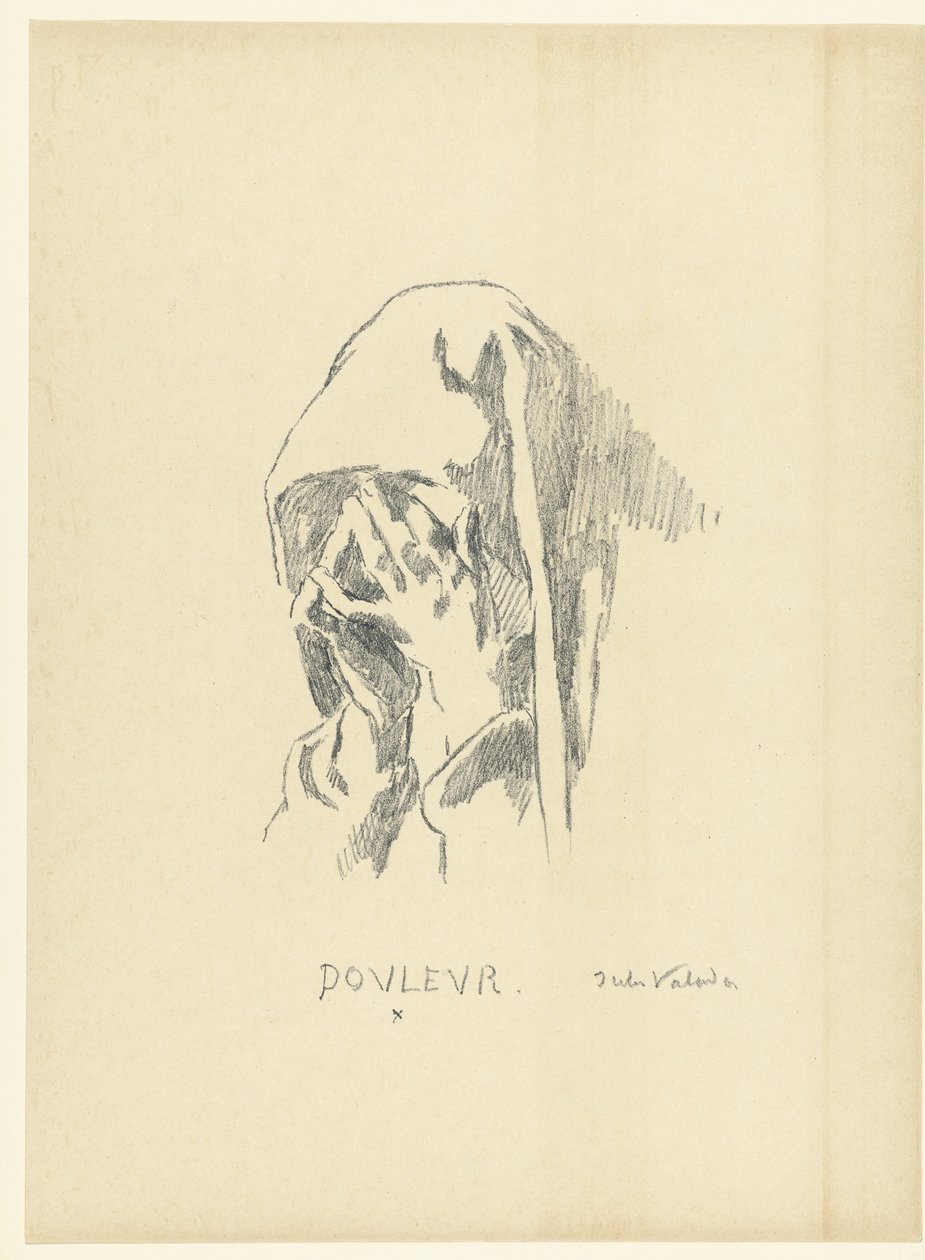 Head of a Mourning Woman with Face in Hands (L
