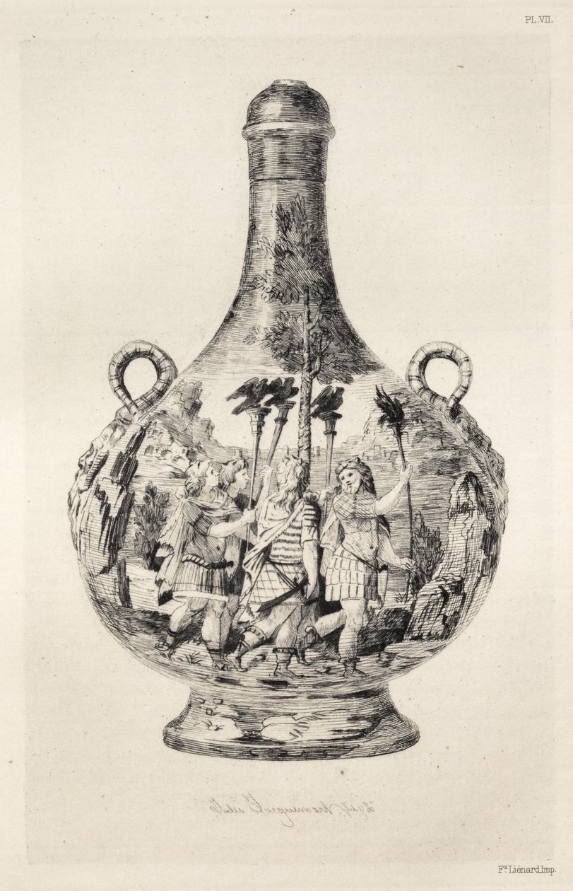 History of the Ceramic Art: A Descriptive and Philosophical Study of the Pottery...Plate VIII by Jules Ferdinand Jacquemart