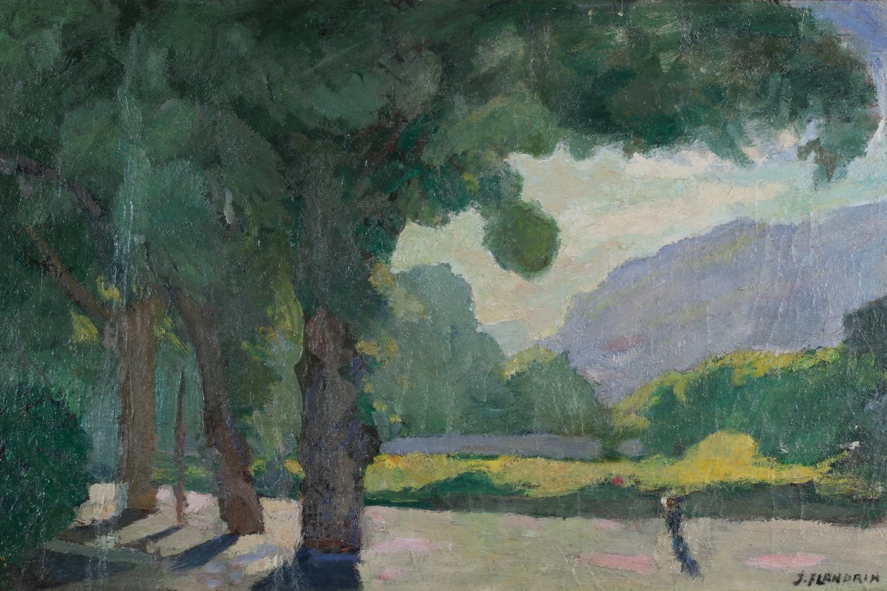 Grenoble, view taken from Île Verte 1922 by Jules Flandrin