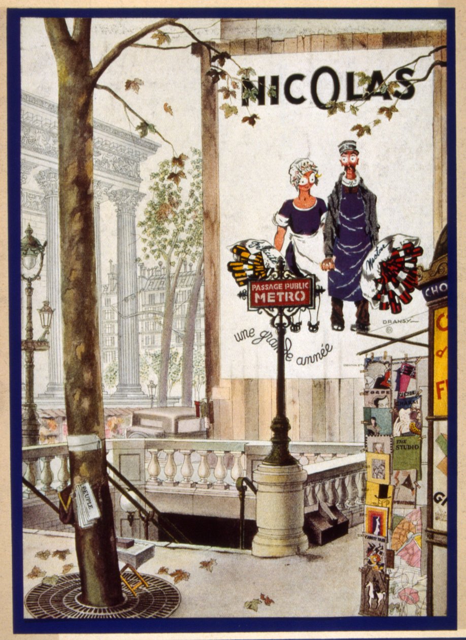 French Poster Depicting the Fictional Delivery Man 