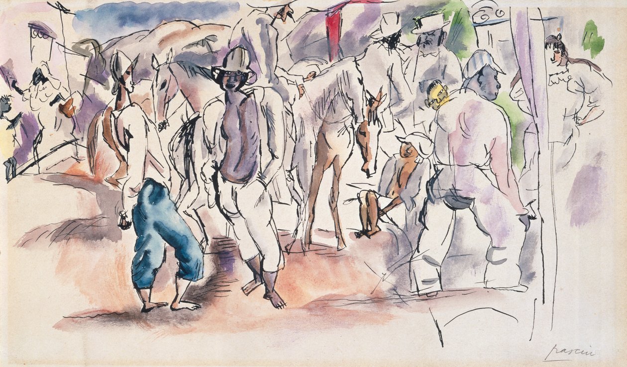 Figures and Horses by Jules Pascin