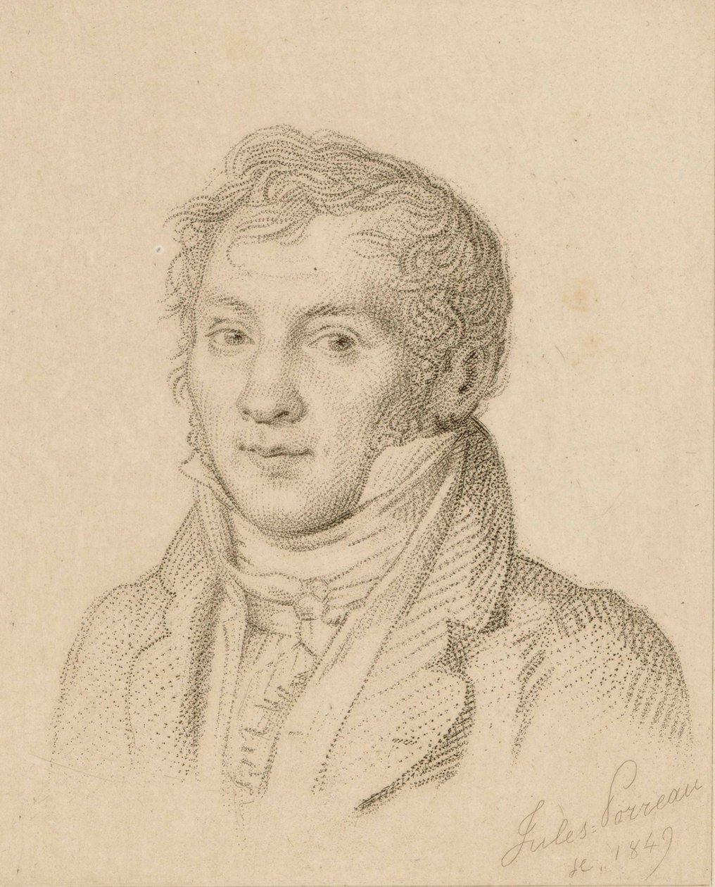 Portrait of the violinist and composer Louis-Luc Loiseau de Persuis by Jules Porreau