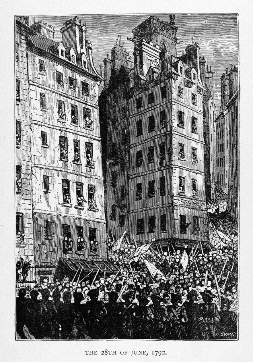 The 28th of June, 1792, engraved by Stephane Pannemaker, from 