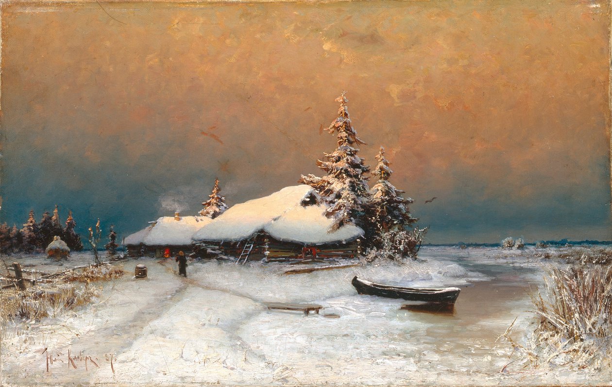 Winter Sunset, 1887 by Juli Julievich Klever