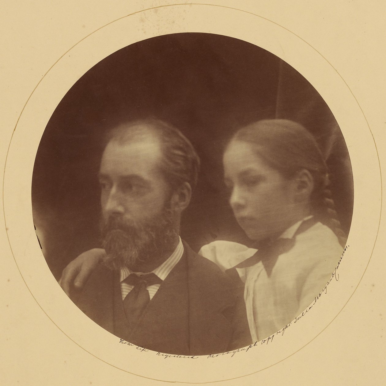 Charles Loyd Norman and his Daughter Margaret by Julia Margaret Cameron