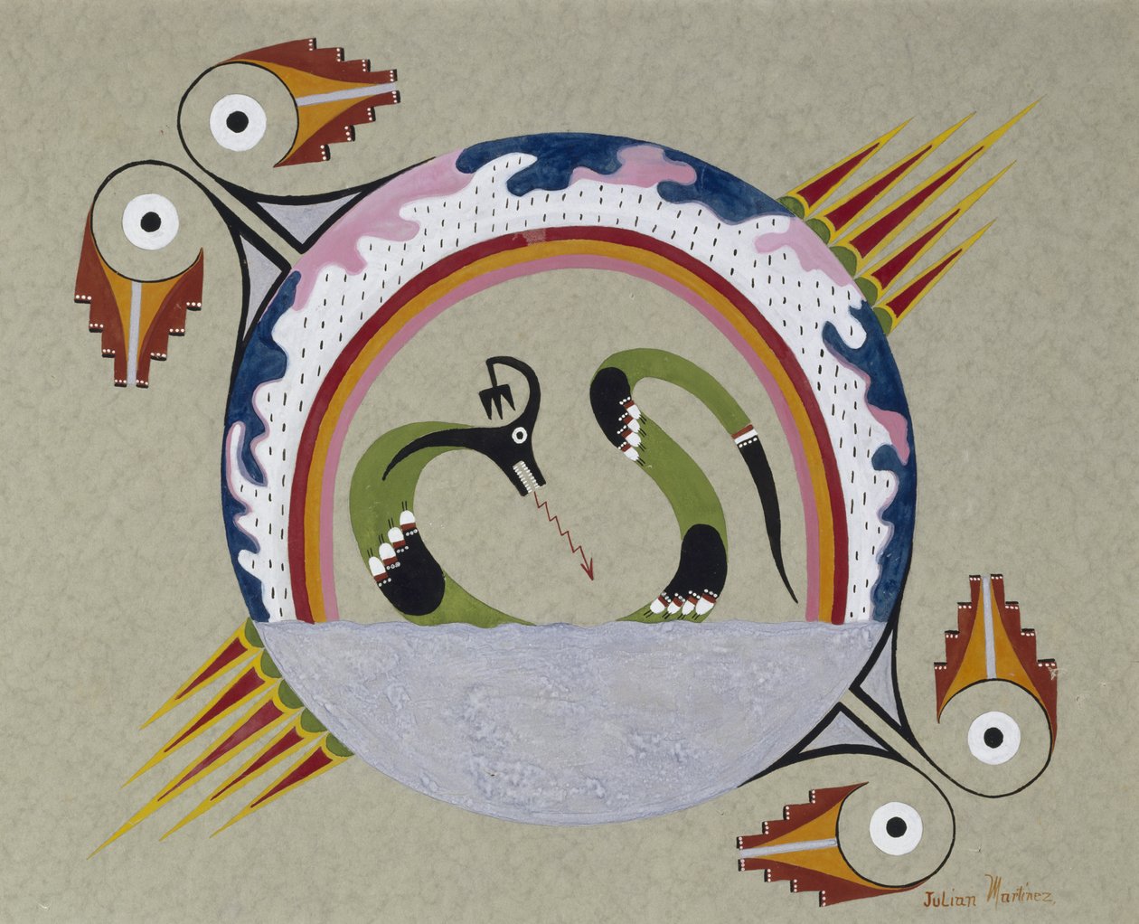 Conventionalized Design of Symbols (Sacred Avanyu) by Julian Martinez