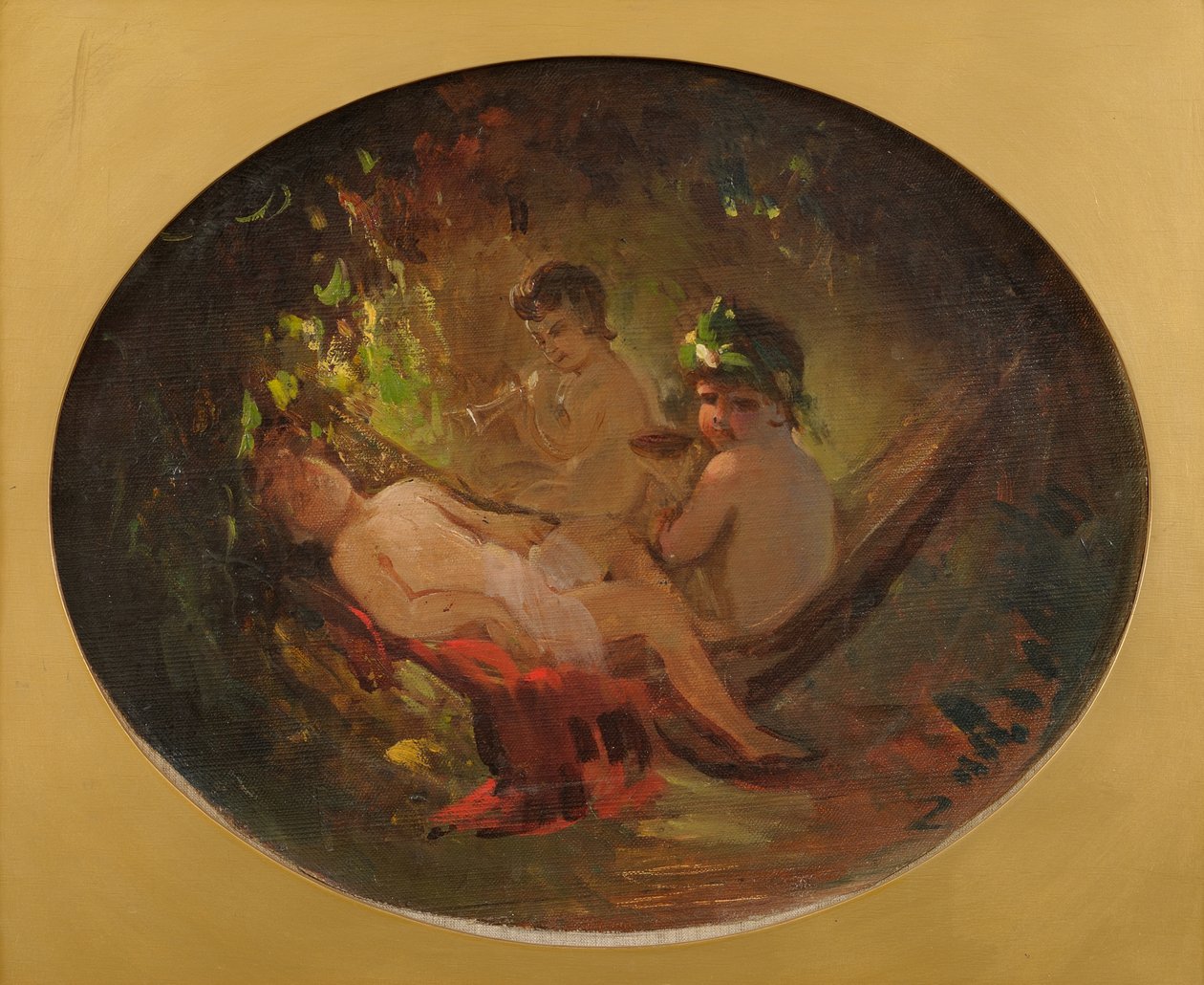 Two Putti by Julie Wilhelmine Hagen Schwarz