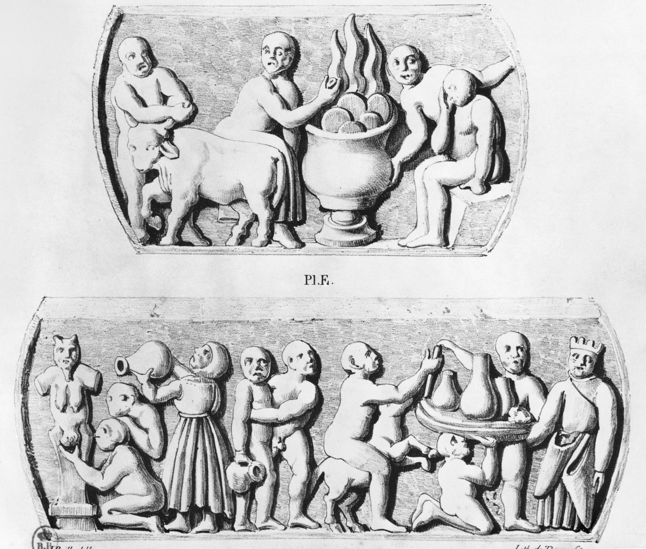 Gnostic Eucharist (copy of gnostic casket, engraved by Thierry freres) by Julien Leopold Boilly
