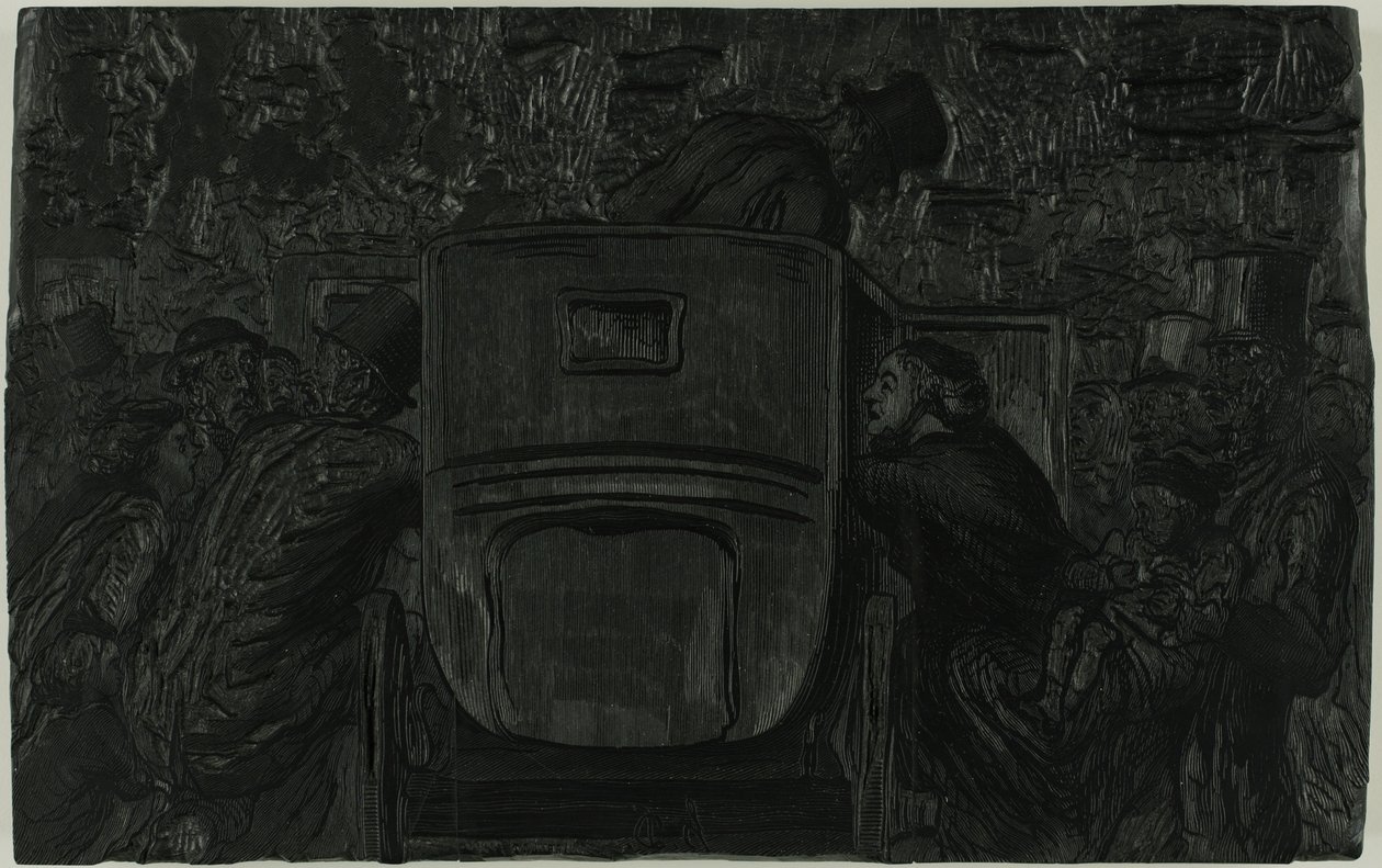 At the Universal Exhibition. The visitor will easily find any means of transportation to return to his hotel by Julien Antoine Peulot