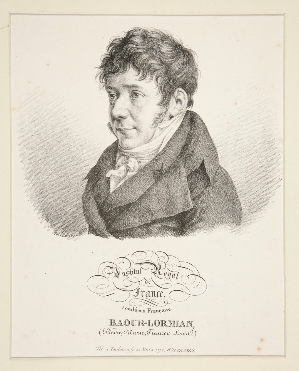 Portrait of Baour-Lormian (Pierre, Marie, Francois, Louis) by Julien Leopold Boilly