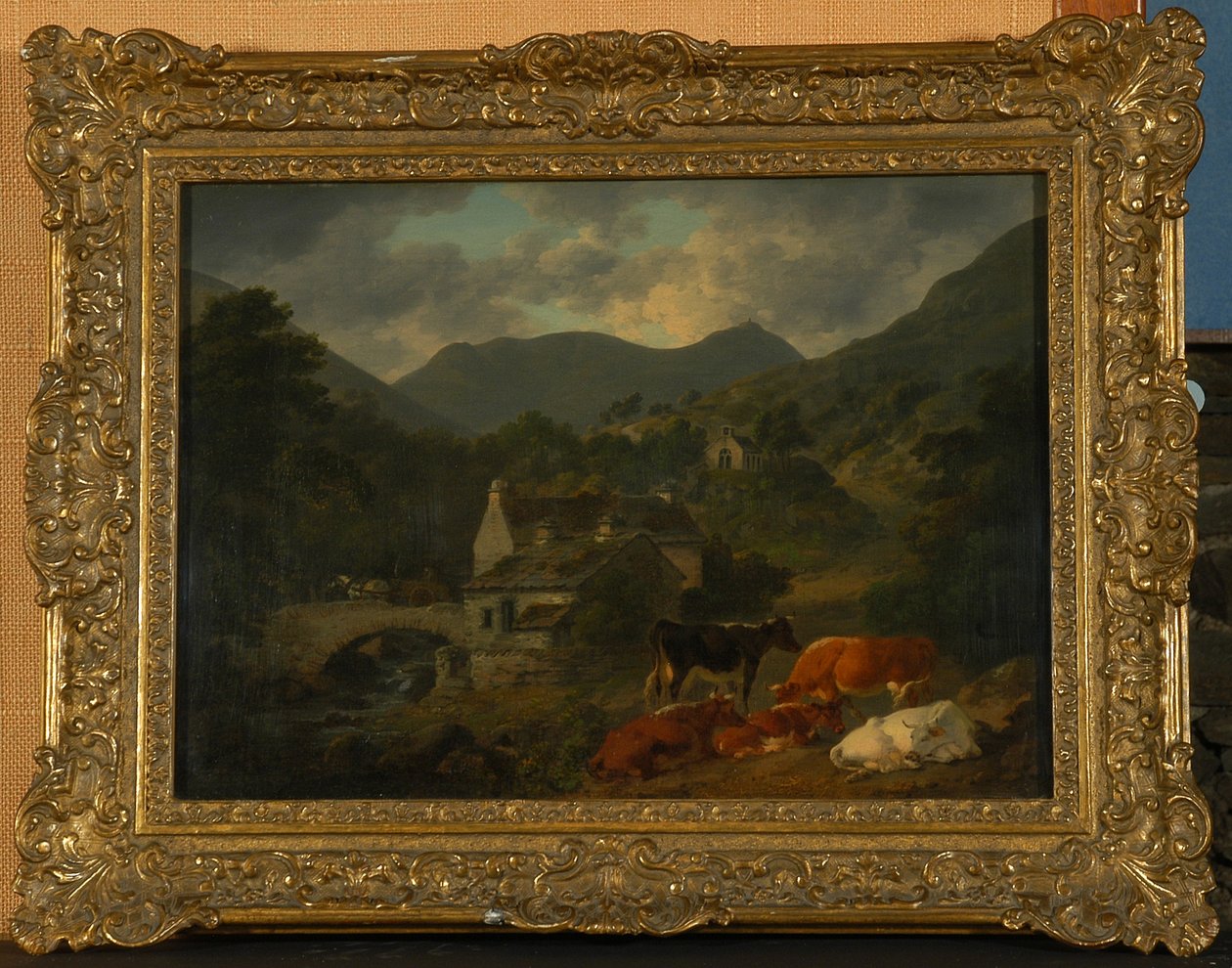 Buttermere Bridge and Church from The Fish Inn, 1813 by Julius Caesar Ibbetson