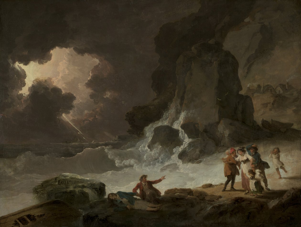 A Storm Behind the Isle of Wight by Julius Caesar Ibbetson