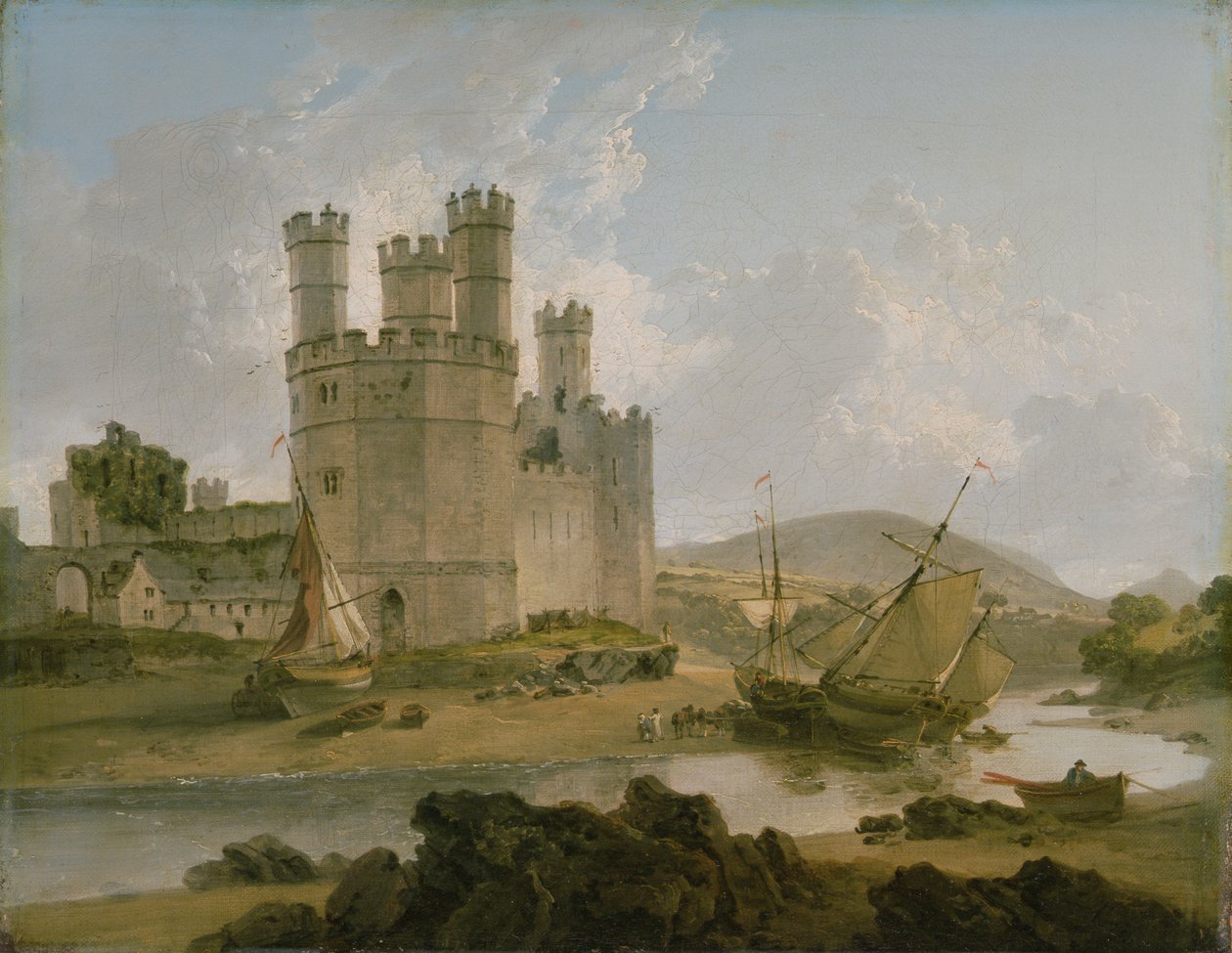 Caernarvon Castle by Julius Caesar Ibbetson