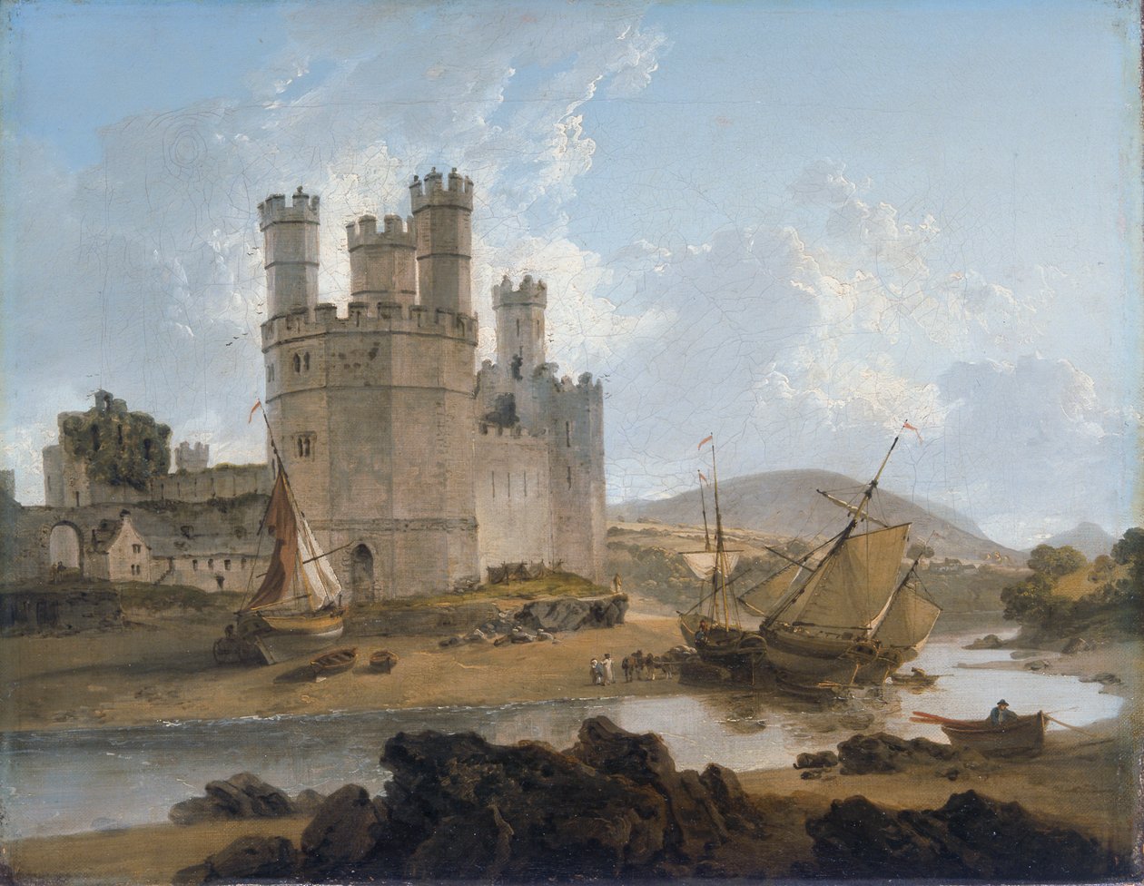Caernarvon Castle, 1792 by Julius Caesar Ibbetson