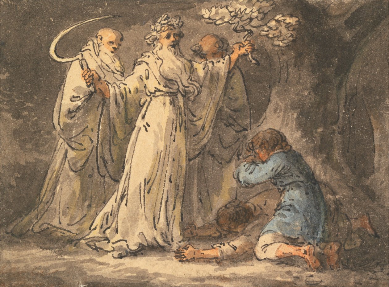 Cutting Mistletoe by the Druids by Julius Caesar Ibbetson