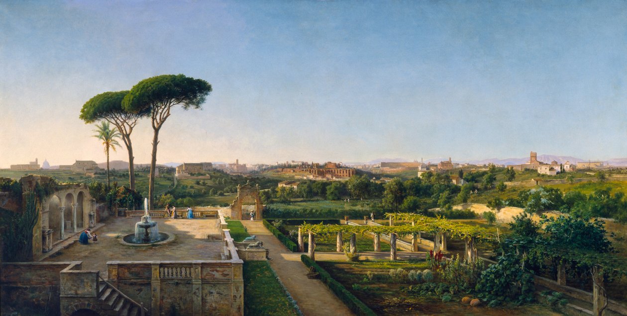 A View of Rome from the Aventine by Julius O. Montalant