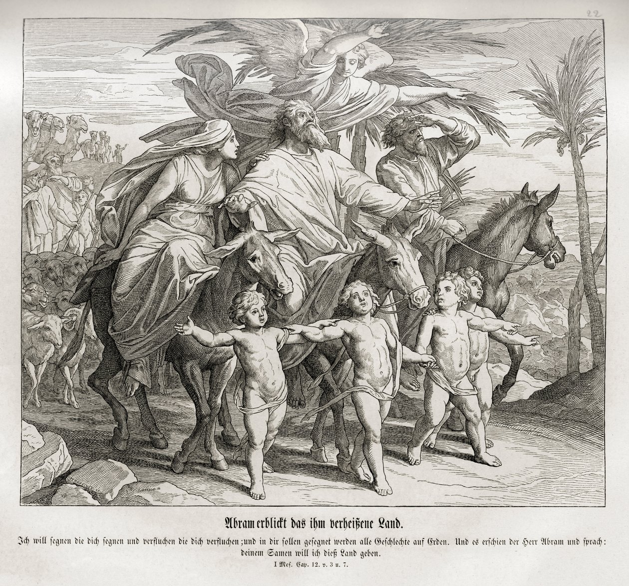 Abraham sees the land promised to him, Genesis by Julius Schnorr von Carolsfeld