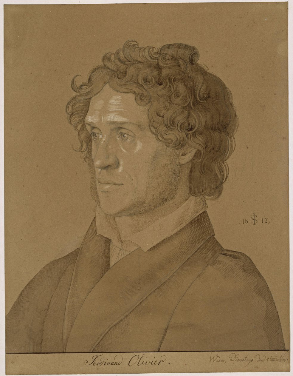 Portrait of Ferdinand Olivier by Julius Schnorr von Carolsfeld