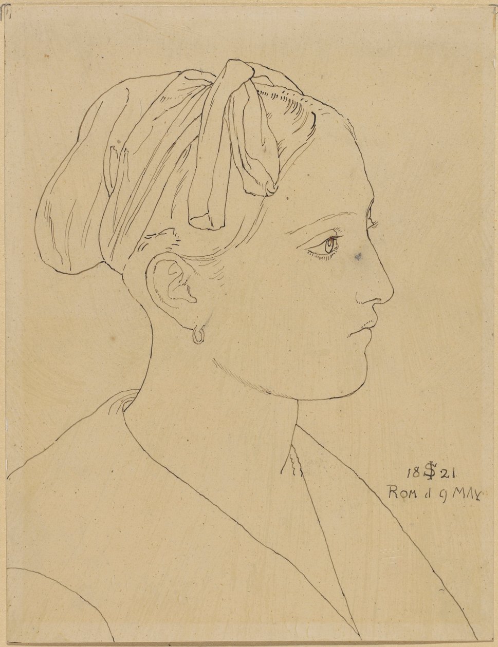 Bust of a Roman Woman - Vittoria Caldoni by Julius Schnorr von Carolsfeld