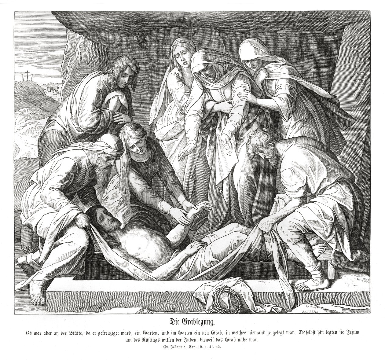 Burial of Jesus by Julius Schnorr von Carolsfeld