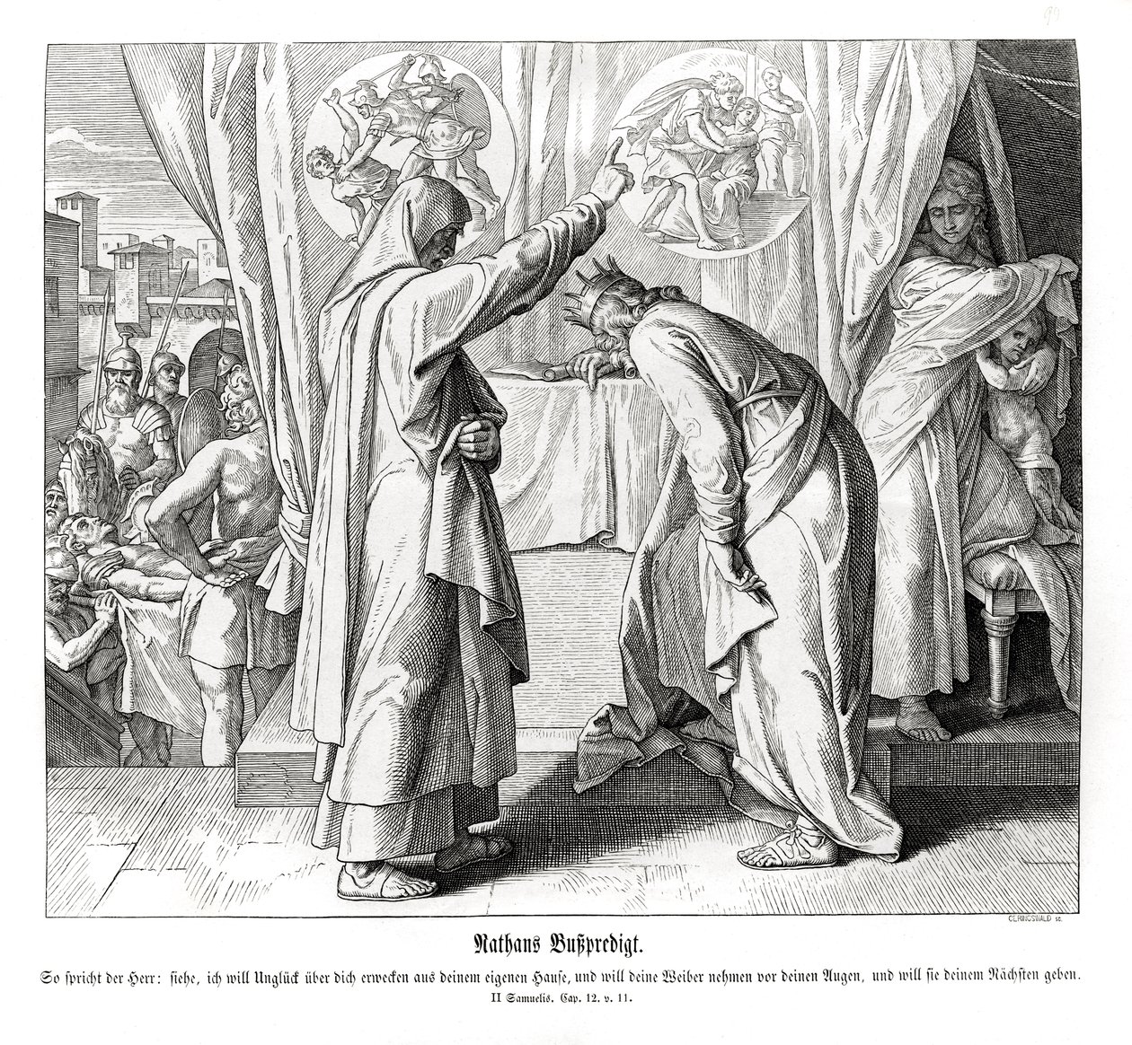 David condemns David, 2 Samuel by Julius Schnorr von Carolsfeld