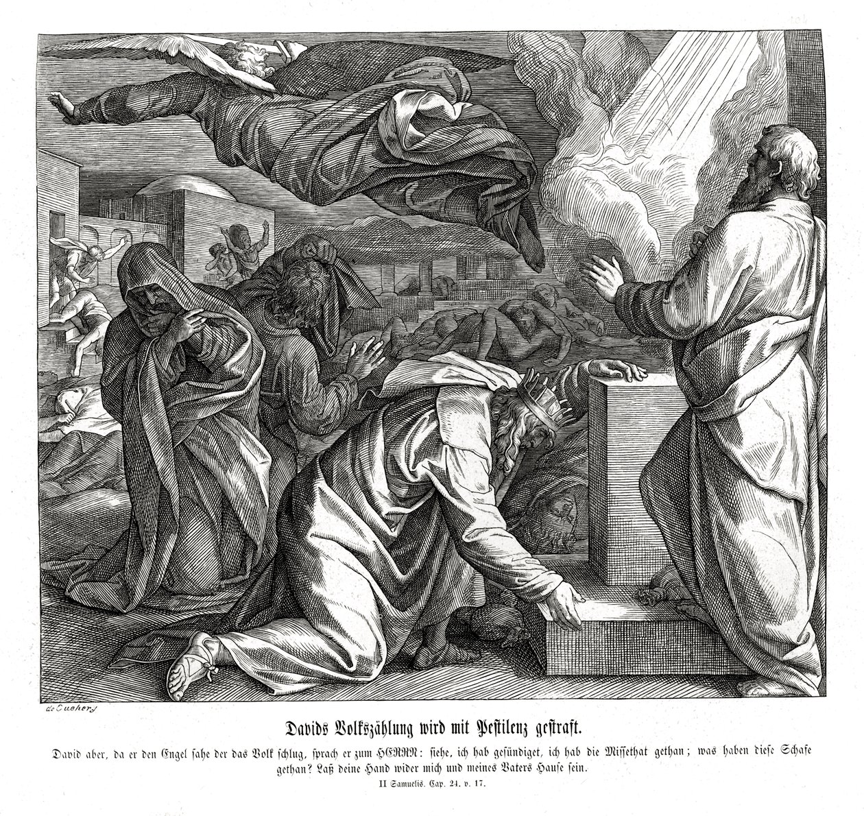 David is Punished for Numbering the People by Julius Schnorr von Carolsfeld