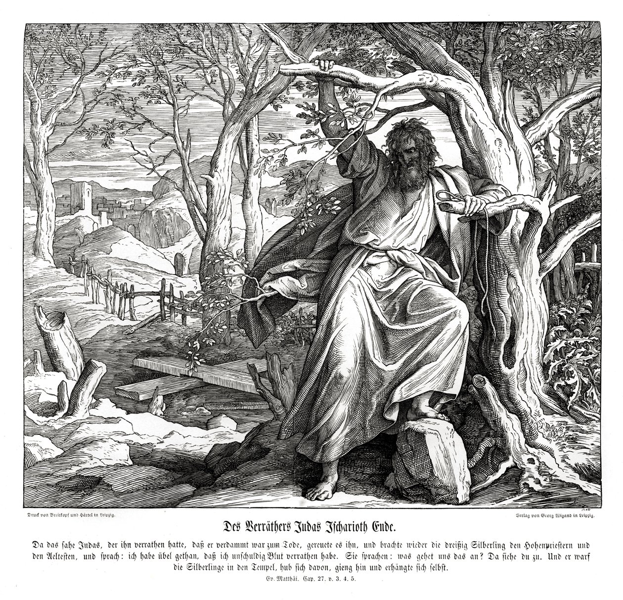 Death of Judas Iscariot by Julius Schnorr von Carolsfeld