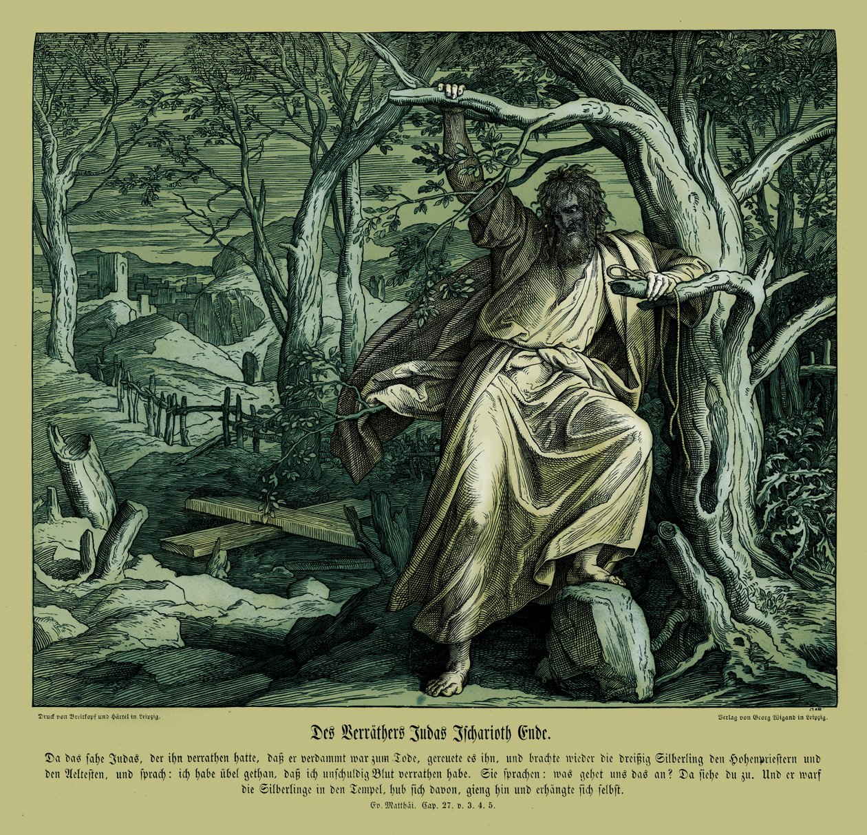 Death of Judas Iscariot by Julius Schnorr von Carolsfeld