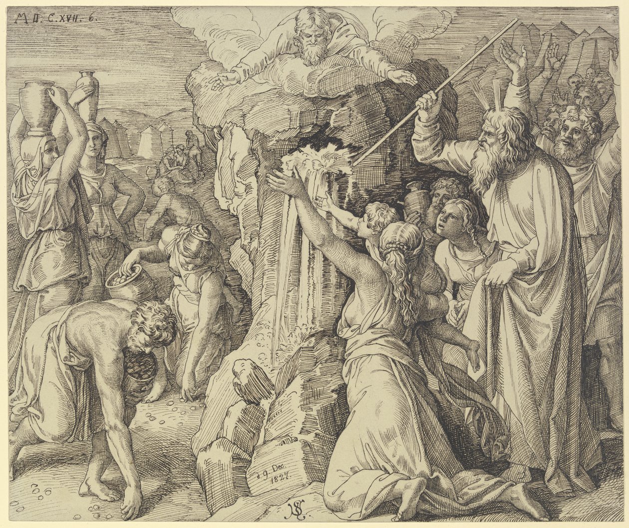 The Children of Israel are Fed and Given Drink in the Wilderness by Julius Schnorr von Carolsfeld