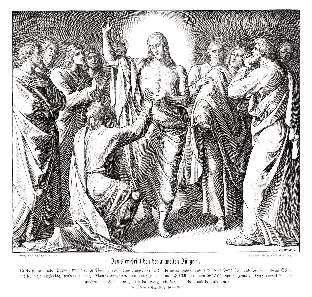 Doubting Thomas, Gospel of John by Julius Schnorr von Carolsfeld