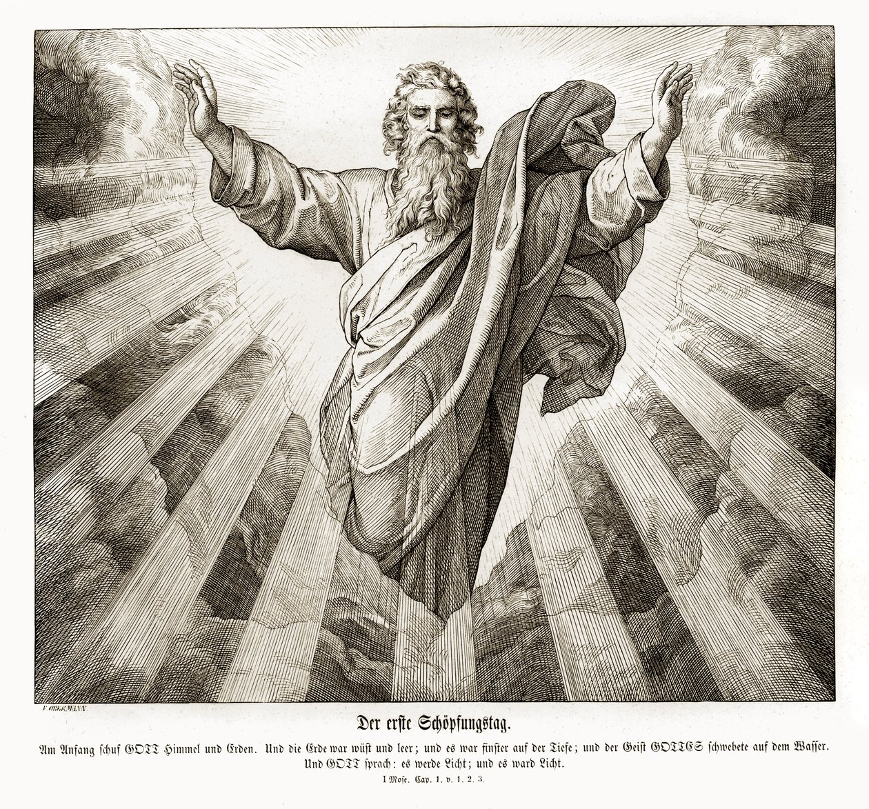 First day of creation, Genesis by Julius Schnorr von Carolsfeld