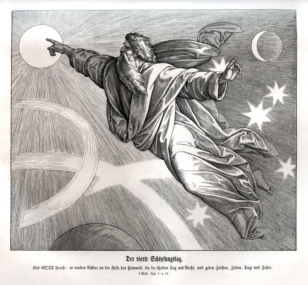 Fourth day of creation, Genesis by Julius Schnorr von Carolsfeld